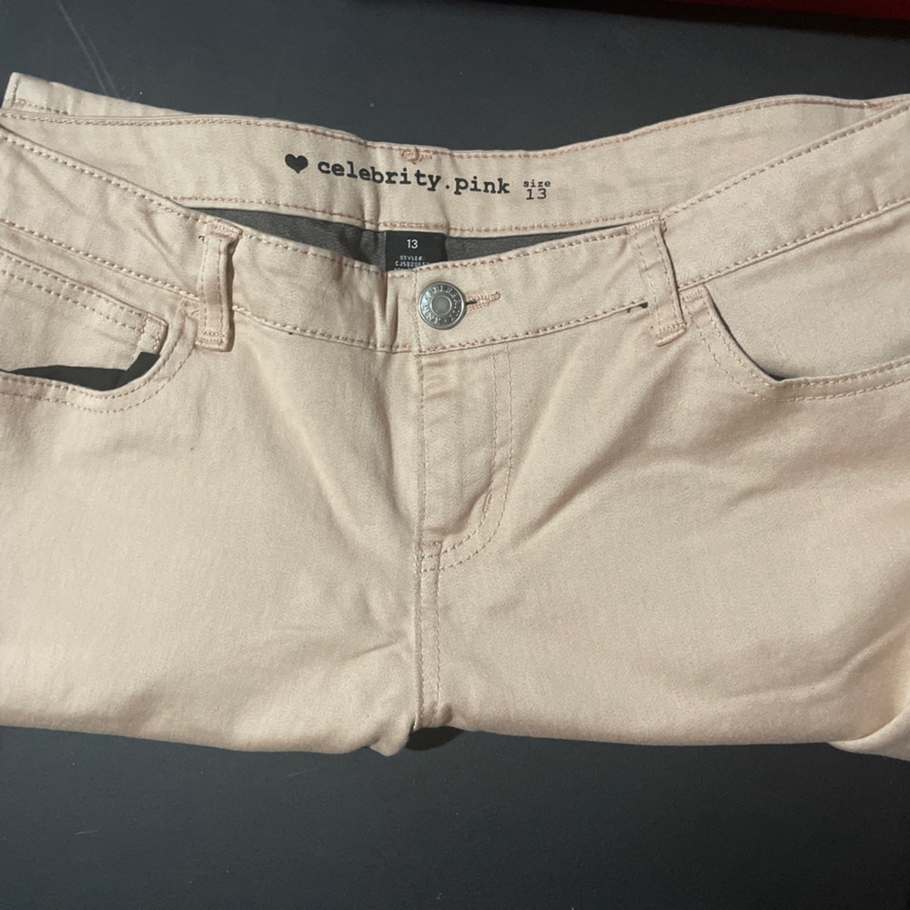 Celebrity Pink skinny jeans baby pink sz 13. Like new w/out tags